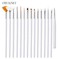 3pcs/Set Nail Art Line Painting Pen Slim 3D Tips Acrylic UV Gel Brushes Drawing Colorful Line Grid Design Nail Manicure Tools