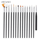 3pcs/Set Nail Art Line Painting Pen Slim 3D Tips Acrylic UV Gel Brushes Drawing Colorful Line Grid Design Nail Manicure Tools