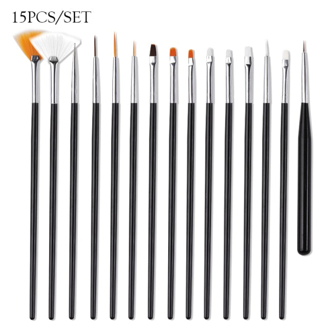 3pcs/Set Nail Art Line Painting Pen Slim 3D Tips Acrylic UV Gel Brushes Drawing Colorful Line Grid Design Nail Manicure Tools