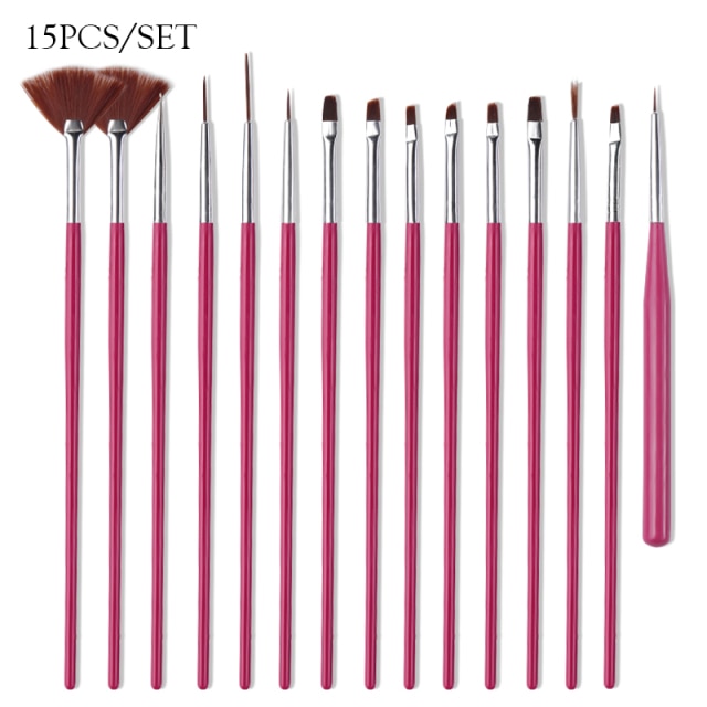 3pcs/Set Nail Art Line Painting Pen Slim 3D Tips Acrylic UV Gel Brushes Drawing Colorful Line Grid Design Nail Manicure Tools