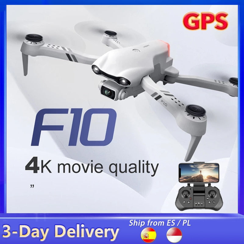 SHAREFUNBAY New F10 Drone 4k Profesional GPS Drones With Camera Hd 4k Cameras Rc Helicopter 5G WiFi Fpv Drones Quadcopter Toys