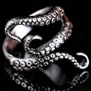 Rings for Men Women Punk Goth Snake Dragon Silver Color Ring Exaggerated Adjustable Chic Party Gift Jewelry Mujer Bijoux