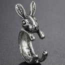 Rings for Men Women Punk Goth Snake Dragon Silver Color Ring Exaggerated Adjustable Chic Party Gift Jewelry Mujer Bijoux