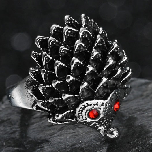 Rings for Men Women Punk Goth Snake Dragon Silver Color Ring Exaggerated Adjustable Chic Party Gift Jewelry Mujer Bijoux