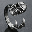 Rings for Men Women Punk Goth Snake Dragon Silver Color Ring Exaggerated Adjustable Chic Party Gift Jewelry Mujer Bijoux