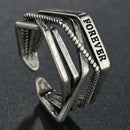 Rings for Men Women Punk Goth Snake Dragon Silver Color Ring Exaggerated Adjustable Chic Party Gift Jewelry Mujer Bijoux