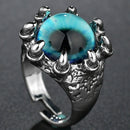 Rings for Men Women Punk Goth Snake Dragon Silver Color Ring Exaggerated Adjustable Chic Party Gift Jewelry Mujer Bijoux