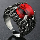 Rings for Men Women Punk Goth Snake Dragon Silver Color Ring Exaggerated Adjustable Chic Party Gift Jewelry Mujer Bijoux