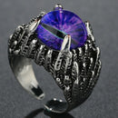Rings for Men Women Punk Goth Snake Dragon Silver Color Ring Exaggerated Adjustable Chic Party Gift Jewelry Mujer Bijoux