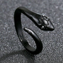 Rings for Men Women Punk Goth Snake Dragon Silver Color Ring Exaggerated Adjustable Chic Party Gift Jewelry Mujer Bijoux