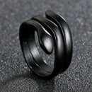 Rings for Men Women Punk Goth Snake Dragon Silver Color Ring Exaggerated Adjustable Chic Party Gift Jewelry Mujer Bijoux