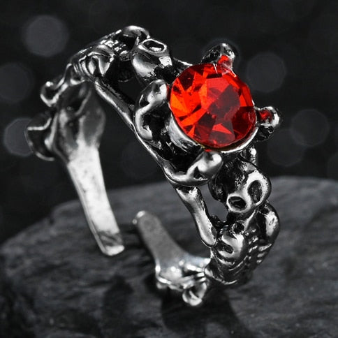 Rings for Men Women Punk Goth Snake Dragon Silver Color Ring Exaggerated Adjustable Chic Party Gift Jewelry Mujer Bijoux