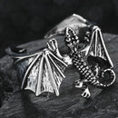 Rings for Men Women Punk Goth Snake Dragon Silver Color Ring Exaggerated Adjustable Chic Party Gift Jewelry Mujer Bijoux