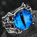 Rings for Men Women Punk Goth Snake Dragon Silver Color Ring Exaggerated Adjustable Chic Party Gift Jewelry Mujer Bijoux