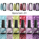 Mtssii 6/10/12PCS Nail Gel Polish Set Nail Kit Sets Color Glitter Holographics Soak Off UV Gel Nail Varnish For Nail Art Gel Set