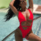 2021 Hollow Sexy Swimwear Women Bandage Padded One Piece Swimsuit Monokini Biquini Traje De Bano Mujer Trikini Badpak Femme