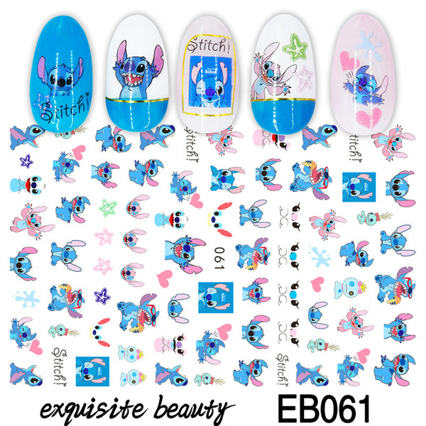 Lilo & Stitch Children's Nail Stickers Disney Toys Manicure Accessories Cool Painting Girls Student Cartoon Decoration Decals