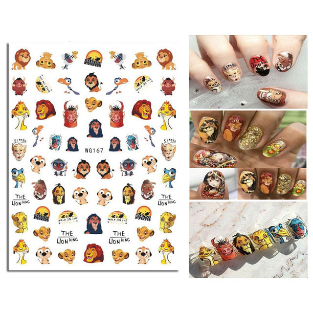 Lilo & Stitch Children's Nail Stickers Disney Toys Manicure Accessories Cool Painting Girls Student Cartoon Decoration Decals