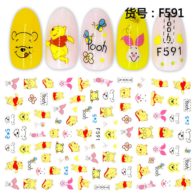 Lilo & Stitch Children's Nail Stickers Disney Toys Manicure Accessories Cool Painting Girls Student Cartoon Decoration Decals