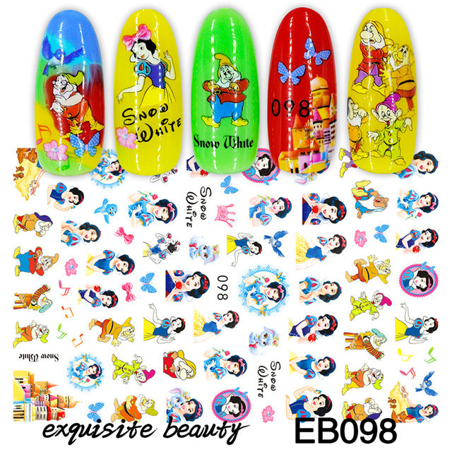 Lilo & Stitch Children's Nail Stickers Disney Toys Manicure Accessories Cool Painting Girls Student Cartoon Decoration Decals