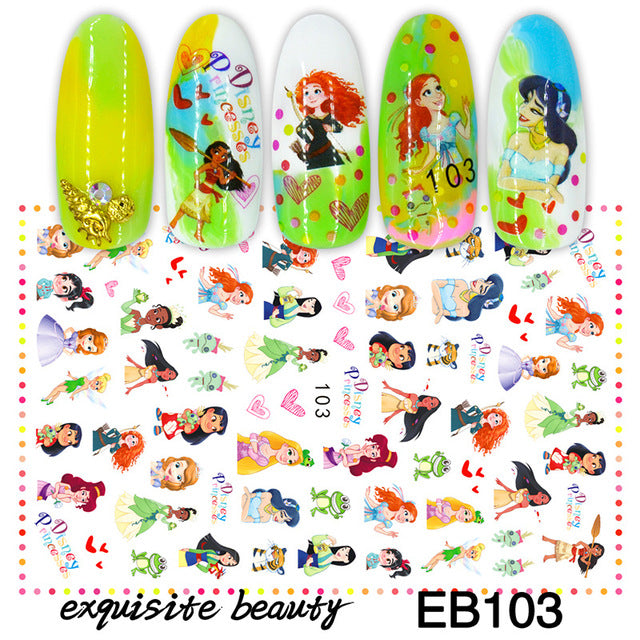 Lilo & Stitch Children's Nail Stickers Disney Toys Manicure Accessories Cool Painting Girls Student Cartoon Decoration Decals
