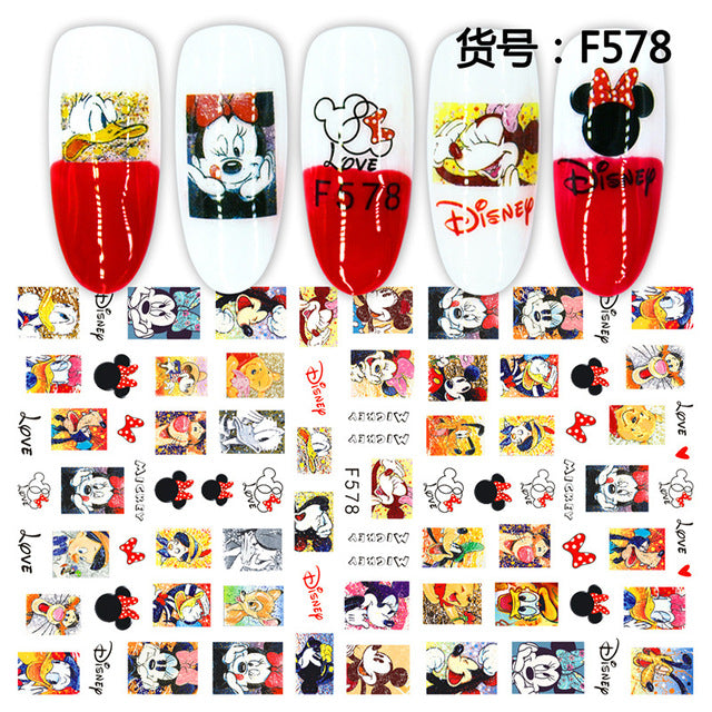 Lilo & Stitch Children's Nail Stickers Disney Toys Manicure Accessories Cool Painting Girls Student Cartoon Decoration Decals
