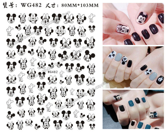 Lilo & Stitch Children's Nail Stickers Disney Toys Manicure Accessories Cool Painting Girls Student Cartoon Decoration Decals