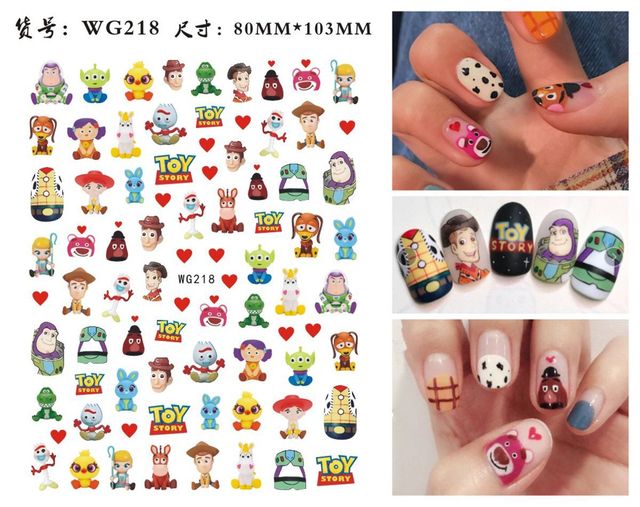 Lilo & Stitch Children's Nail Stickers Disney Toys Manicure Accessories Cool Painting Girls Student Cartoon Decoration Decals