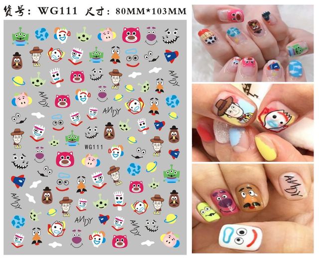 Lilo & Stitch Children's Nail Stickers Disney Toys Manicure Accessories Cool Painting Girls Student Cartoon Decoration Decals