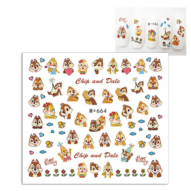 Lilo & Stitch Children's Nail Stickers Disney Toys Manicure Accessories Cool Painting Girls Student Cartoon Decoration Decals
