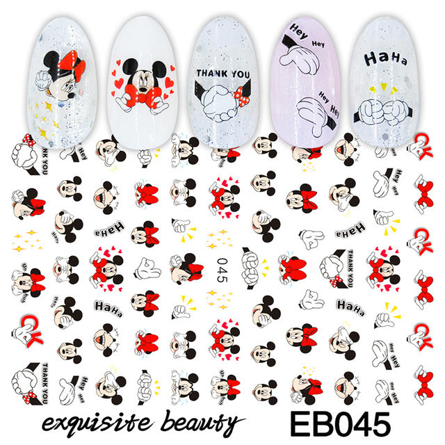 Lilo & Stitch Children's Nail Stickers Disney Toys Manicure Accessories Cool Painting Girls Student Cartoon Decoration Decals