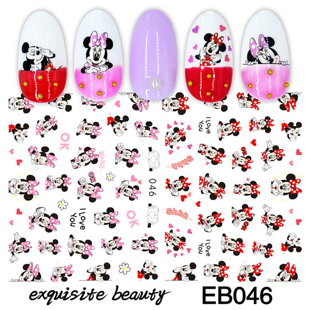 Lilo & Stitch Children's Nail Stickers Disney Toys Manicure Accessories Cool Painting Girls Student Cartoon Decoration Decals