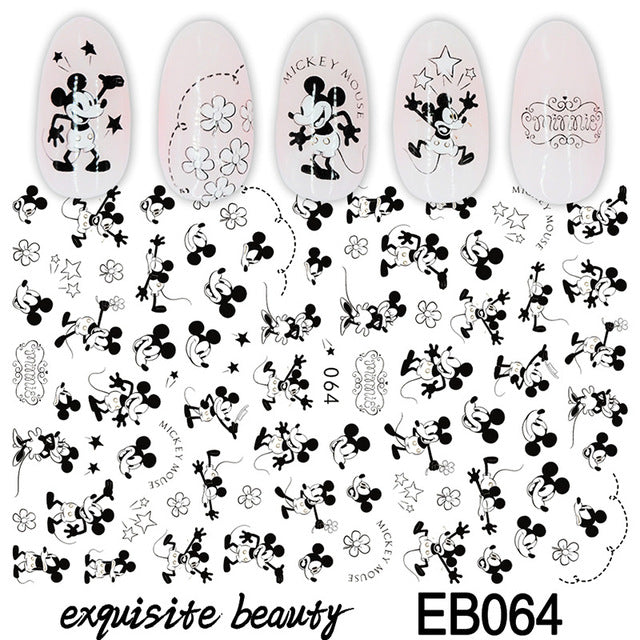 Lilo & Stitch Children's Nail Stickers Disney Toys Manicure Accessories Cool Painting Girls Student Cartoon Decoration Decals