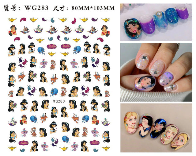 Lilo & Stitch Children's Nail Stickers Disney Toys Manicure Accessories Cool Painting Girls Student Cartoon Decoration Decals
