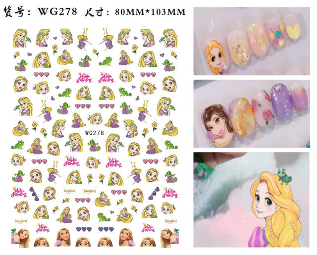 Lilo & Stitch Children's Nail Stickers Disney Toys Manicure Accessories Cool Painting Girls Student Cartoon Decoration Decals