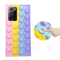 Push Bubble Relieve Stress Case for iPhone 11 12 Mini Pro XS Max Xr X 6s 7 8 Plus Silicone Soft Pop Fidget Toys Rainbow Cover
