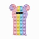 Push Bubble Relieve Stress Case for iPhone 11 12 Mini Pro XS Max Xr X 6s 7 8 Plus Silicone Soft Pop Fidget Toys Rainbow Cover