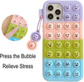 Push Bubble Relieve Stress Case for iPhone 11 12 Mini Pro XS Max Xr X 6s 7 8 Plus Silicone Soft Pop Fidget Toys Rainbow Cover