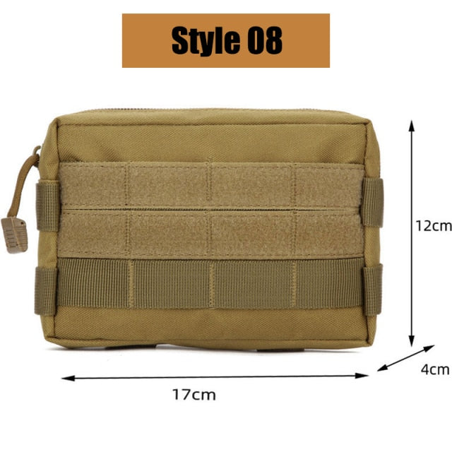Military Tactical Bag Waist EDC Pack Molle Tools Holder Medical Bags Hunting Accessories Belt Pouch Outdoor Vest Pocket Wallet