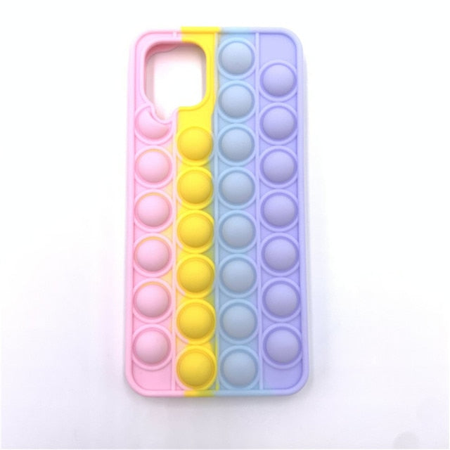A11 A01 A50S Push Pop Bubble Fidget Toys Soft Case for Samsung A12 A10E A20E A30 A30S A02S A70 A50S Sensory Stress Reliver Coque