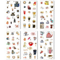 6 sheets/pack Cartoon Cat Washi Paper Sticker Kawaii Journal Stickers Scrapbooking Daily Planner Stationery Supplies