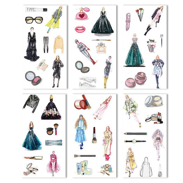 6 sheets/pack Cartoon Cat Washi Paper Sticker Kawaii Journal Stickers Scrapbooking Daily Planner Stationery Supplies