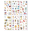 6 sheets/pack Cartoon Cat Washi Paper Sticker Kawaii Journal Stickers Scrapbooking Daily Planner Stationery Supplies