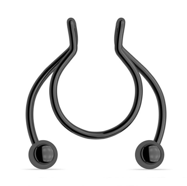 Magnet Septum Ring Non Pierced Magnetic Nose Rings Stainless Steel Fake Piercing Nose Ring Faux Earring Clip Piercing Jewelry