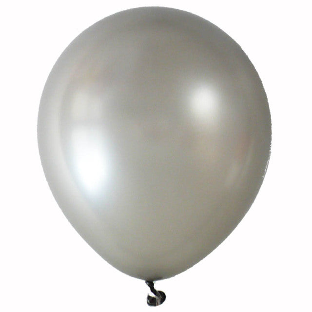 30pcs 12inch Silver Confetti Balloon Happy Birthday Wedding Party Decor Globos Pearl White Air Helium Balls Baby Shower Supplies