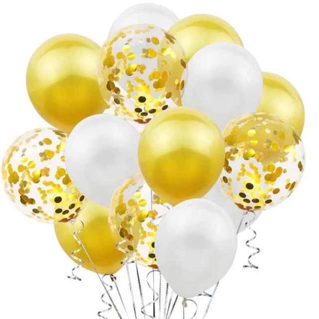 30pcs 12inch Silver Confetti Balloon Happy Birthday Wedding Party Decor Globos Pearl White Air Helium Balls Baby Shower Supplies