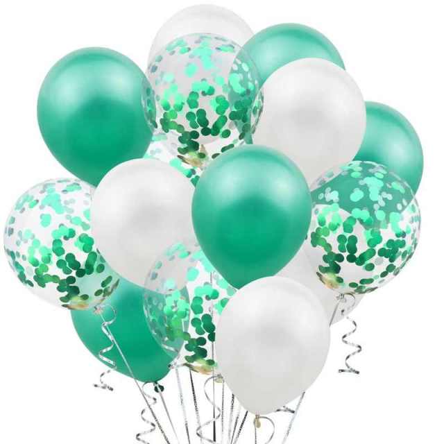 30pcs 12inch Silver Confetti Balloon Happy Birthday Wedding Party Decor Globos Pearl White Air Helium Balls Baby Shower Supplies