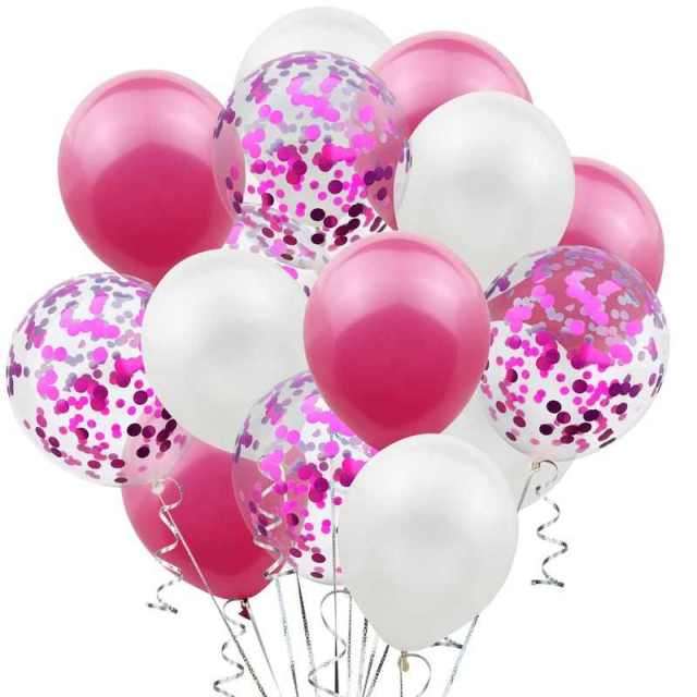 30pcs 12inch Silver Confetti Balloon Happy Birthday Wedding Party Decor Globos Pearl White Air Helium Balls Baby Shower Supplies