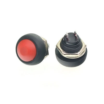 1Pcs 2Pin Mini Switch 12mm 1A waterproof switch pbs33b 12v momentary Push button Switch reset Non-locking pbs-33b