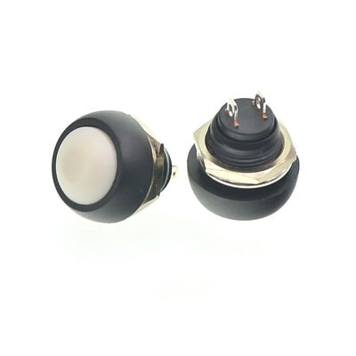 1Pcs 2Pin Mini Switch 12mm 1A waterproof switch pbs33b 12v momentary Push button Switch reset Non-locking pbs-33b
